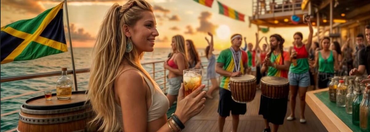 Aperitiv při západu slunce u souostroví Turks a Caicos