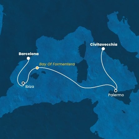 Španělsko, , Itálie z Barcelony na lodi Costa Toscana