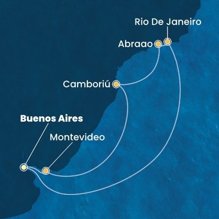 Argentina, Brazílie, Uruguay z Buenos Aires na lodi Costa Favolosa