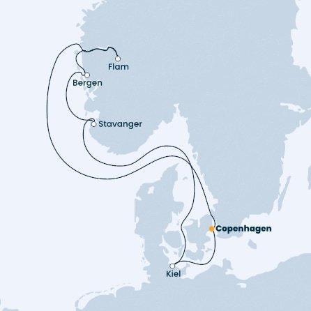 Dánsko, Norsko, Německo z Kodaně na lodi Costa Firenze