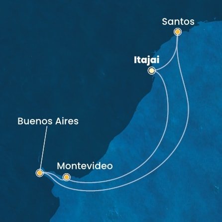 Brazílie, Uruguay, Argentina na lodi Costa Diadema