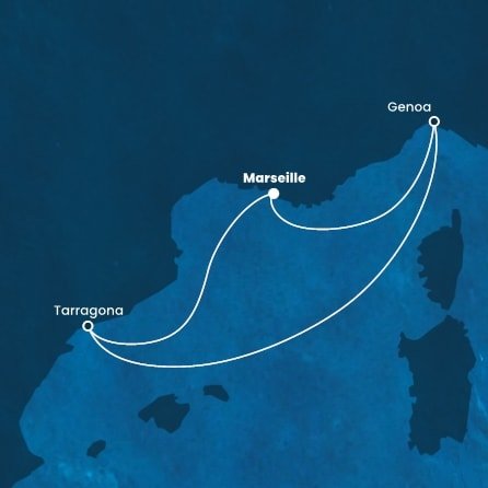 Francie, Španělsko, Itálie z Marseille na lodi Costa Fascinosa