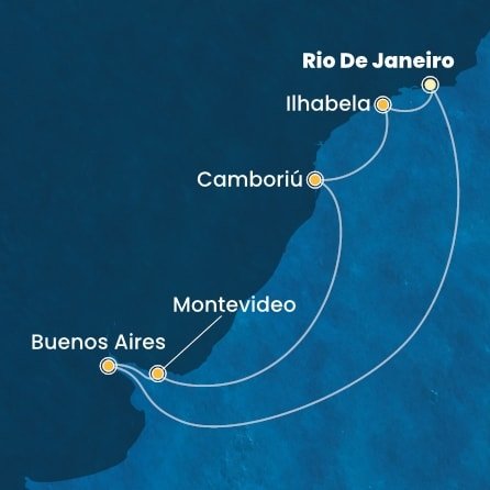 Brazílie, Argentina, Uruguay z Rio de Janeira na lodi Costa Favolosa