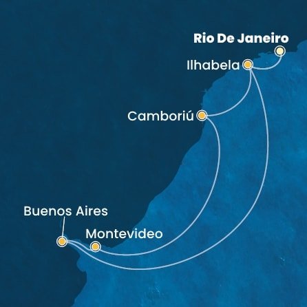 Brazílie, Argentina, Uruguay z Rio de Janeira na lodi Costa Favolosa