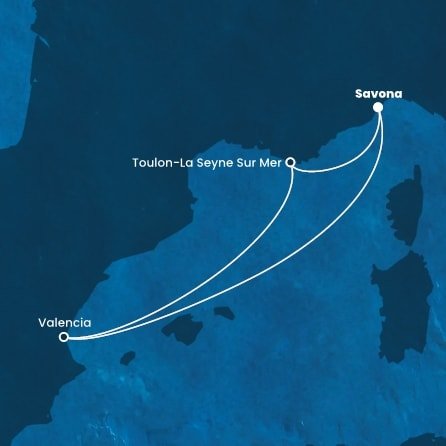 Itálie, Francie, Španělsko ze Savony na lodi Costa Pacifica