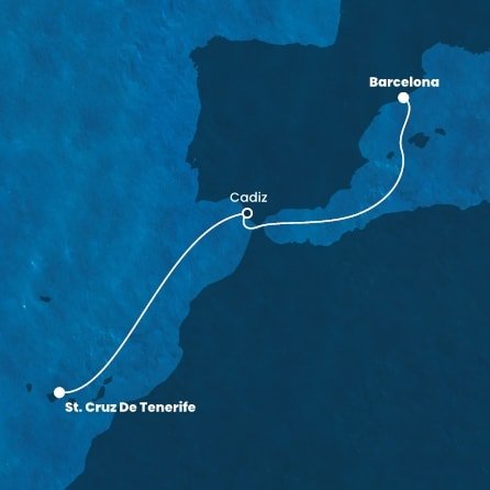 Španělsko z Tenerife na lodi Costa Diadema