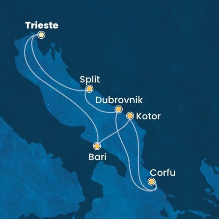 Itálie, Černá Hora, Řecko, Chorvatsko na lodi Costa Deliziosa