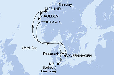 Dánsko, Norsko, Německo z Kodaně na lodi MSC Virtuosa