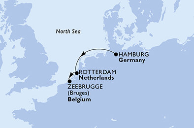 Německo, Nizozemsko, Belgie z Hamburku na lodi MSC Preziosa