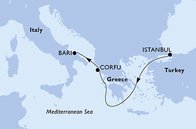 Turecko, Řecko, Itálie z Istanbulu na lodi MSC Fantasia