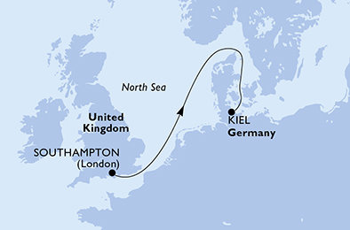 Velká Británie, Německo ze Southamptonu na lodi MSC Euribia