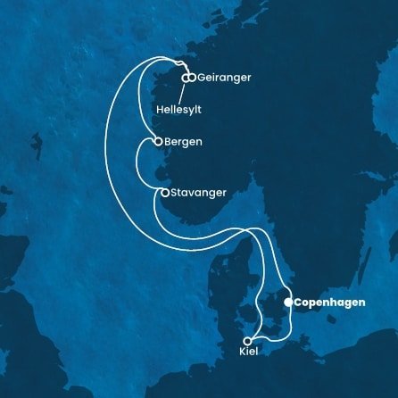 Za norskými fjordy z Kodaně na Costa Diadema