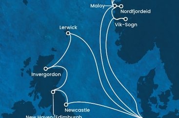 Německo, Velká Británie, Norsko z Hamburku na lodi Costa Favolosa