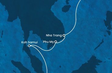 Čína, Vietnam, Thajsko, Singapur z Hong Kongu na lodi Costa Serena