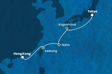 Čína, Tchaj-wan, Japonsko z Hong Kongu na lodi Costa Serena