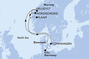 Dánsko, Norsko, Německo z Kodaně na lodi MSC Euribia