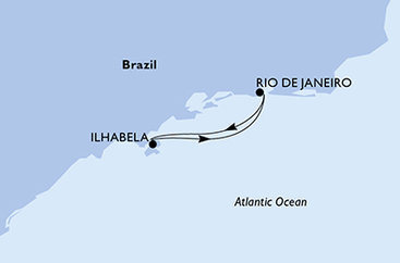 Brazílie z Rio de Janeira na lodi MSC Armonia